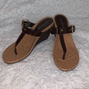 ralph lauren wedged sandles